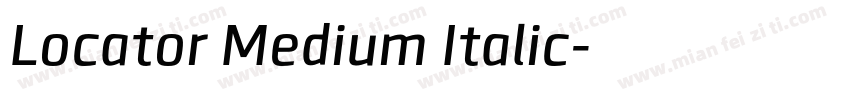 Locator Medium Italic字体转换